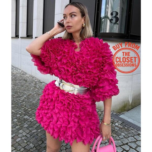 ZARA Blogger Fave Textured Coat with Self-Belt NWT 💗 - Picture 6 of 16